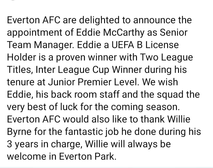 Everton AFC Cork tweet media