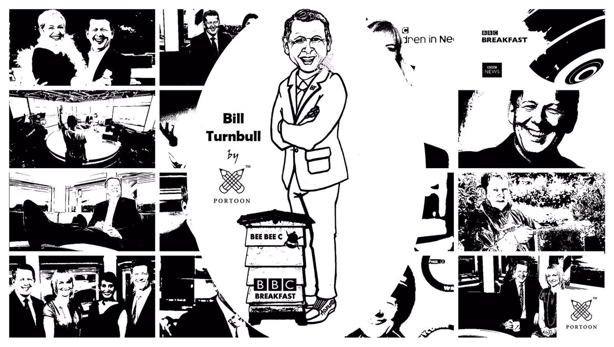 PortoonArt's tweet photo. @mikebreakfast @BBCBreakfast My heart sank at the news Mike - a gentleman of broadcasting and just the nicest person. Thinking of his family and @BBCBreakfast friends #RIP #BillTurnbull 🕊 https://t.co/rbNDuS67ja