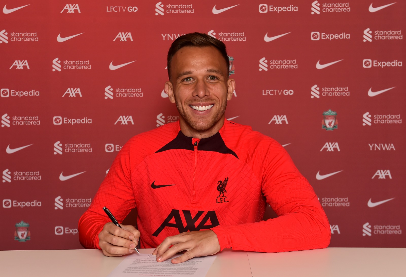 Arthur Melo at the AXA Training Centre.