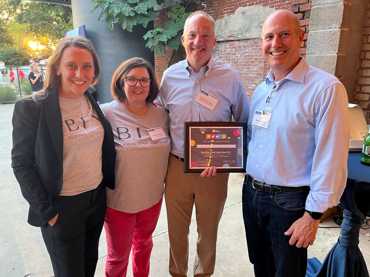 bfvlaw's tweet photo. Last night, we were recognized as a 2022 Best Place to Work by the Atlanta Business Chronicle. We love our team & are grateful for them everyday. Thank you @AtlBizChron for the recognition. Stay tuned for more exciting news from BFV... https://t.co/OBphCPXtlx #2022BestPlacetoWork https://t.co/jDlFIEKdjl
