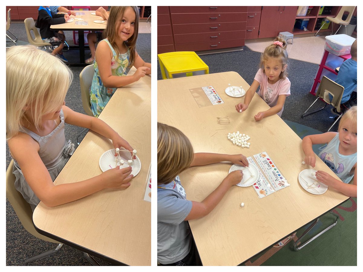 hartmankinder's tweet photo. We started our first STEM project of the year! Can you build a house of marshmallows and toothpicks that can withstand the huffing and puffing of the big bad wolf? Stay tuned tomorrow to see which little piggie houses didn’t fall down! #rprhinos #APride https://t.co/w9oP7szAjn