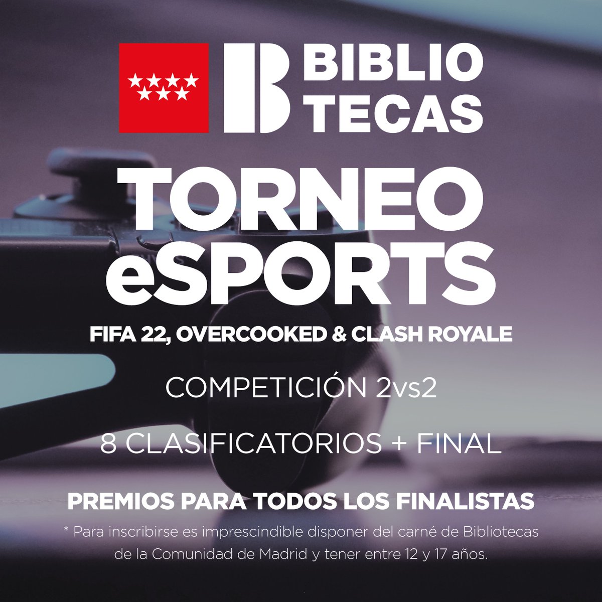 Tienes una oportunidad increible para probarte a ti mism@ para probarte como eres de buen@ en #fifa22, #ClashRoyale y #overcooked

Puedes escoger 8 sedes diferentes. Lo más divertido es que todos los torneos son 2vs2 😄 ¿Te atreves?