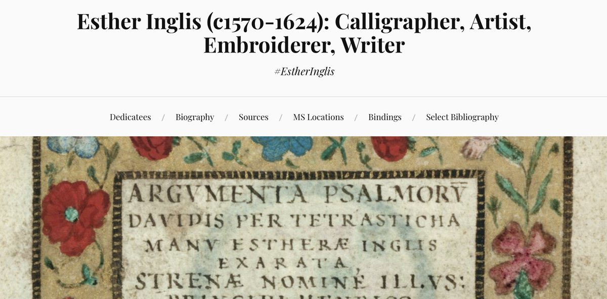Announcing - Esther Inglis has gone professional on the web with a dedicated domain name estheringlis.com and all the links are back and working - plus no ads! Just made the change today as part of writing her biography. @EdEarlyModern @wgcemw @century_17th