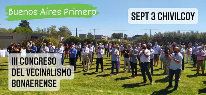 El próx sábado el vecinalismo bonaerense se reúne en Chivilcoy. El III Congreso de <a href="/baprimero/">Buenos Aires Primero</a> incluye a intendentes y referentes de las 8 secc electorales <a href="/XOlavarriaTodos/">PorOlavarriaTodos</a> estara presente.Debatiremos las reformas para nuestra pcia y municipios. 
#VecinalismoUnido