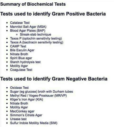 medtechlyfe's tweet image. Summary of Biochem Tests in Microbiology 📌