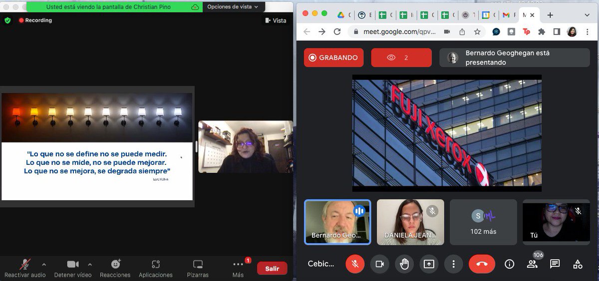 SheilaAcunaO's tweet image. Como cuando dobleteas workhop + charla. No sé como, pero puedo escuchar claro ambos a la vez 🧐🤣.
#uxmetrics #futurethinking