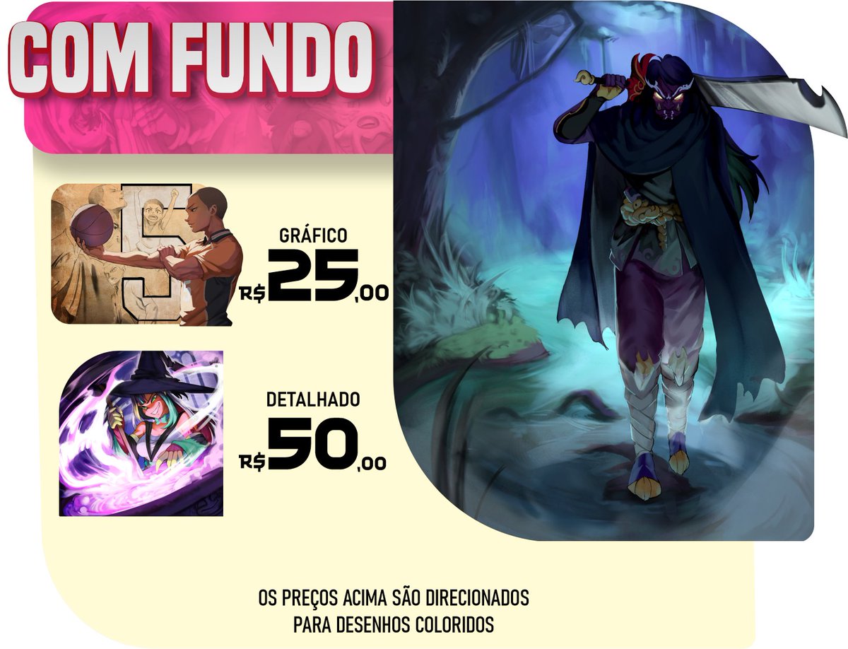 Boa noite, algumas pessoas estavam me pedindo a minha tabelinha de valores, então, aqui está.
para informações sobre termos, pode chamar dm ou conferir no site icarosan.carrd.co