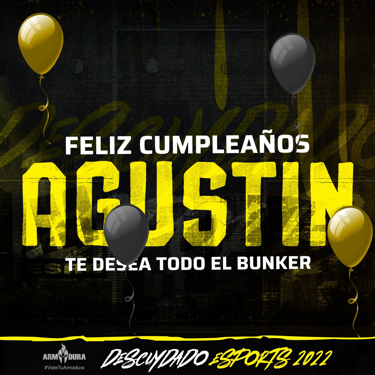 ¡Miren de quién es el día hoy!🥳

Muy feliz cumpleaños querido <a href="/Agus_Schi/">Agustin Schilliro</a> 🌟

De parte de todo El Búnker deseamos que tengas un grandioso día rodeado de los tuyos.

#SomosDSC💛🖤