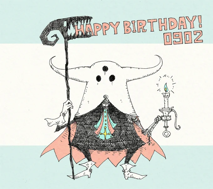 毎日誰かの誕生日。9月2日生まれの方、お誕生日おめでとうございます。9/2生まれの方に届くと嬉しいです。無事元気に一日が過ごせますように。#誕生日 #happybirthday #9月2日 #9月 #ボールペン画 