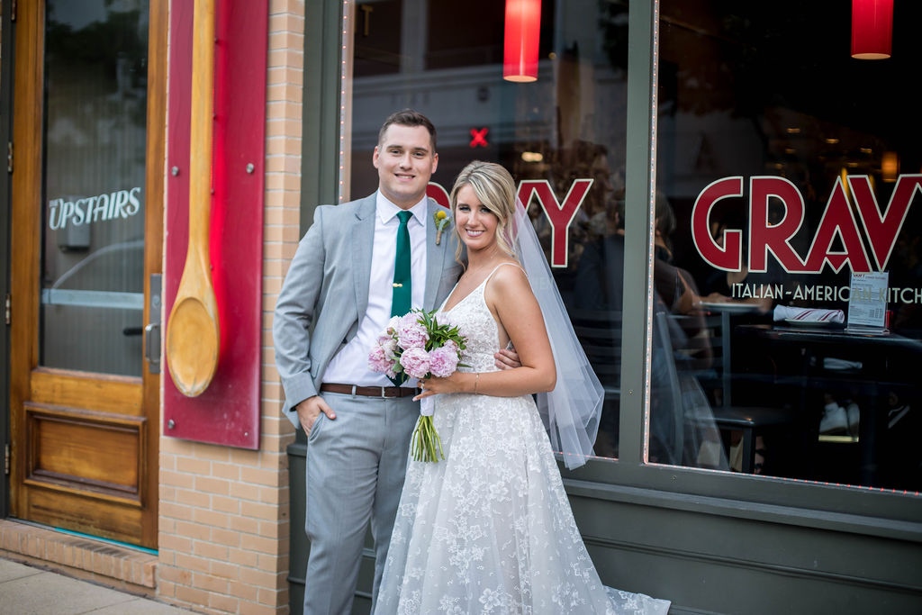 GravyRaleigh's tweet photo. The two thoughts we imagine Taylor and Jacob each having during this enchanting moment: ⁠I love you so much ♥️⁠ &amp; I cannot wait to sit down and eat!

It was an honor catering your reception dinner in the Jiddi Space, Taylor &amp; Jacob! 
⁠⁠
📸: margaret.e.baker ⁠(on Instagram) https://t.co/7qHu9Yln7z