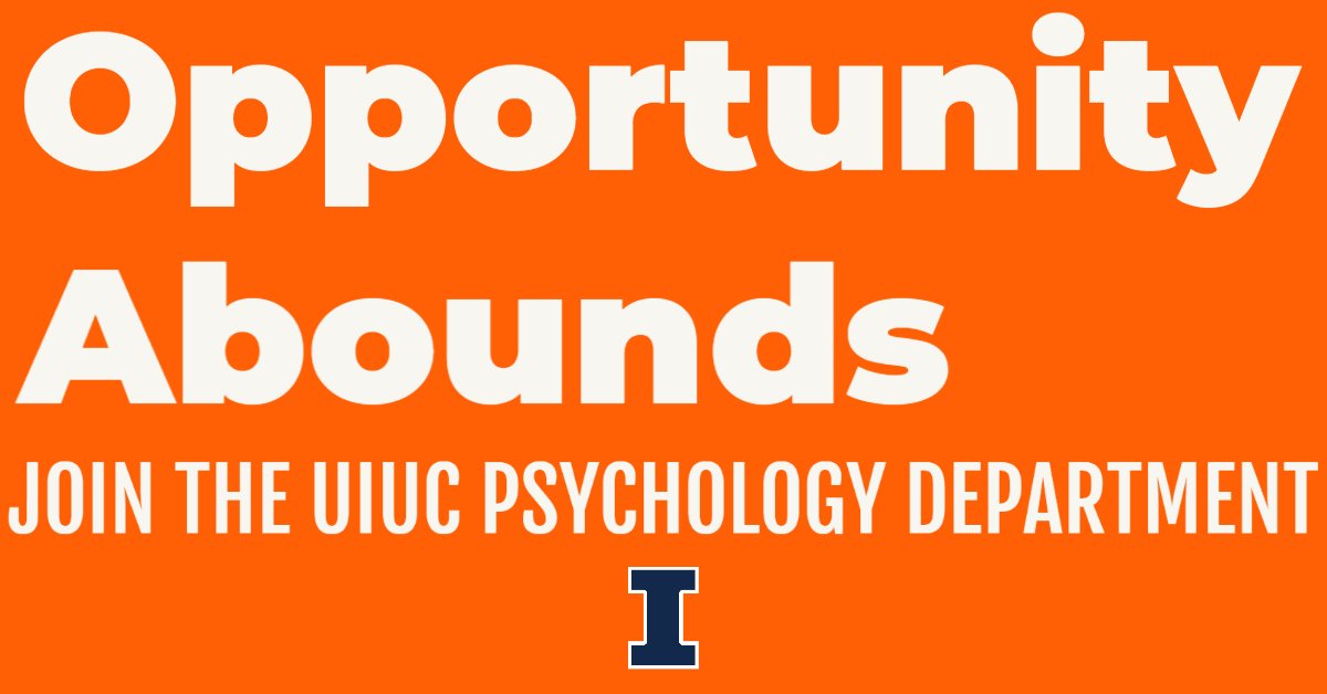 We are currently offering a full-time tenure track position in Social Psychology.

Create a profile and submit your application.

illinois.csod.com/ux/ats/careers…

Please retweet and share with your friends and colleagues.
