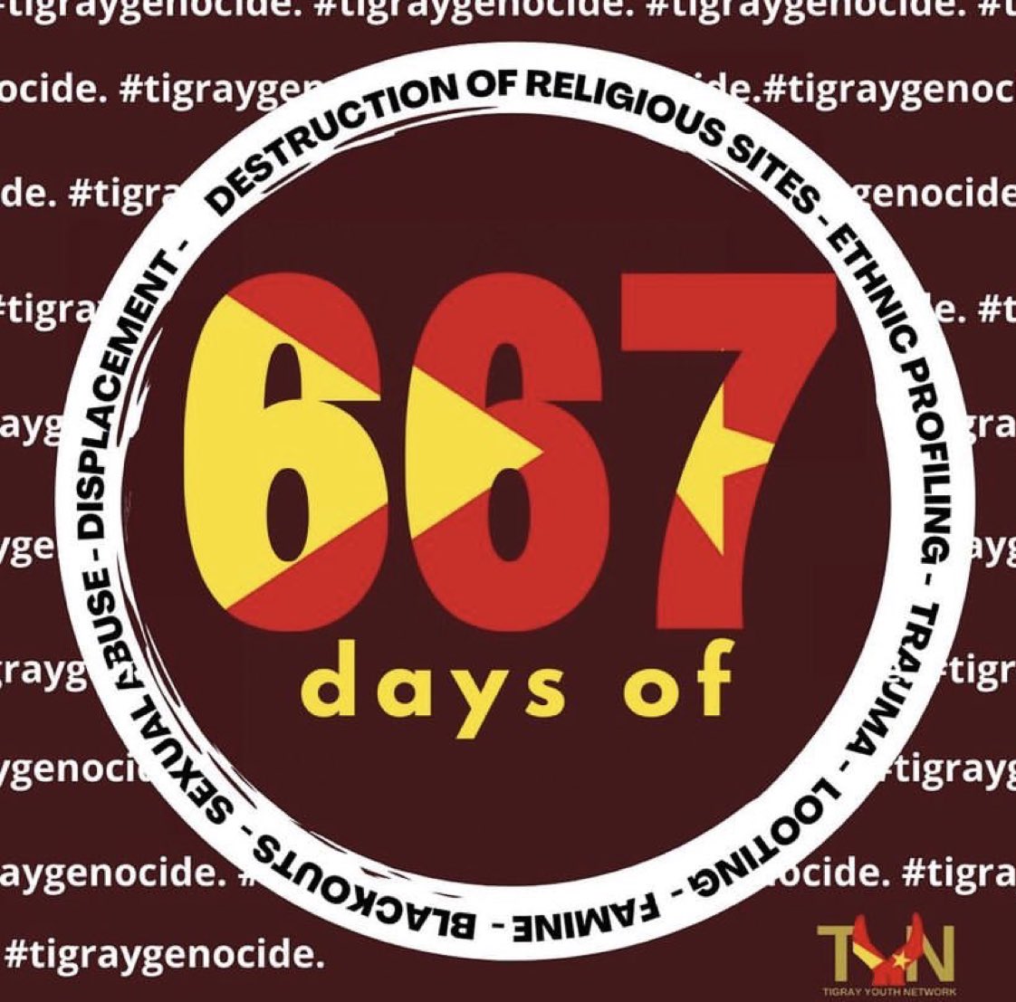Samirasta1011's tweet photo. .In #667days of the conflict in #Tigray, +580K innocents have been dead and the +7M ppl of Tigray are suffering from hunger and Lack of medicine. "Tigray has now became Hell on the earth", due to the war and the imposed siege.
However, @UN_HRC has yet to call it @HagereyiT https://t.co/H0YMYERFuo