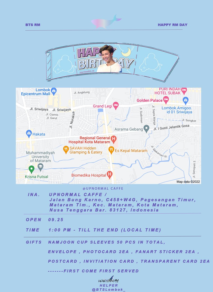 heartland94_rm's tweet photo. 𝟐𝟎𝟐𝟐 𝐑𝐌’𝐬 𝟐𝟗𝐭𝐡
𝐁𝐈𝐑𝐓𝐇𝐃𝐀𝐘 𝐏𝐑𝐎𝐉𝐄𝐂𝐓

𝙅𝙊𝙊𝙉𝙇𝙄𝙎𝙏 𝟖

INA /
BATAM  (ins)@/kpophub.batam

INIL RIAU (ins)@/btsborahae.id

LOMBOK 
@BTSLombok_

𝙈𝙊𝙍𝙀 𝘿𝙀𝙏𝘼𝙄𝙇𝙎 𝘾𝙊𝙈𝙄𝙉𝙂 𝙎𝙊𝙊𝙉🔜

#RhythMCafe2022

#방탄소년단 #BTS⁠ ⁠#NAMJOON
#RM #김남준 https://t.co/KieX3pSeSo