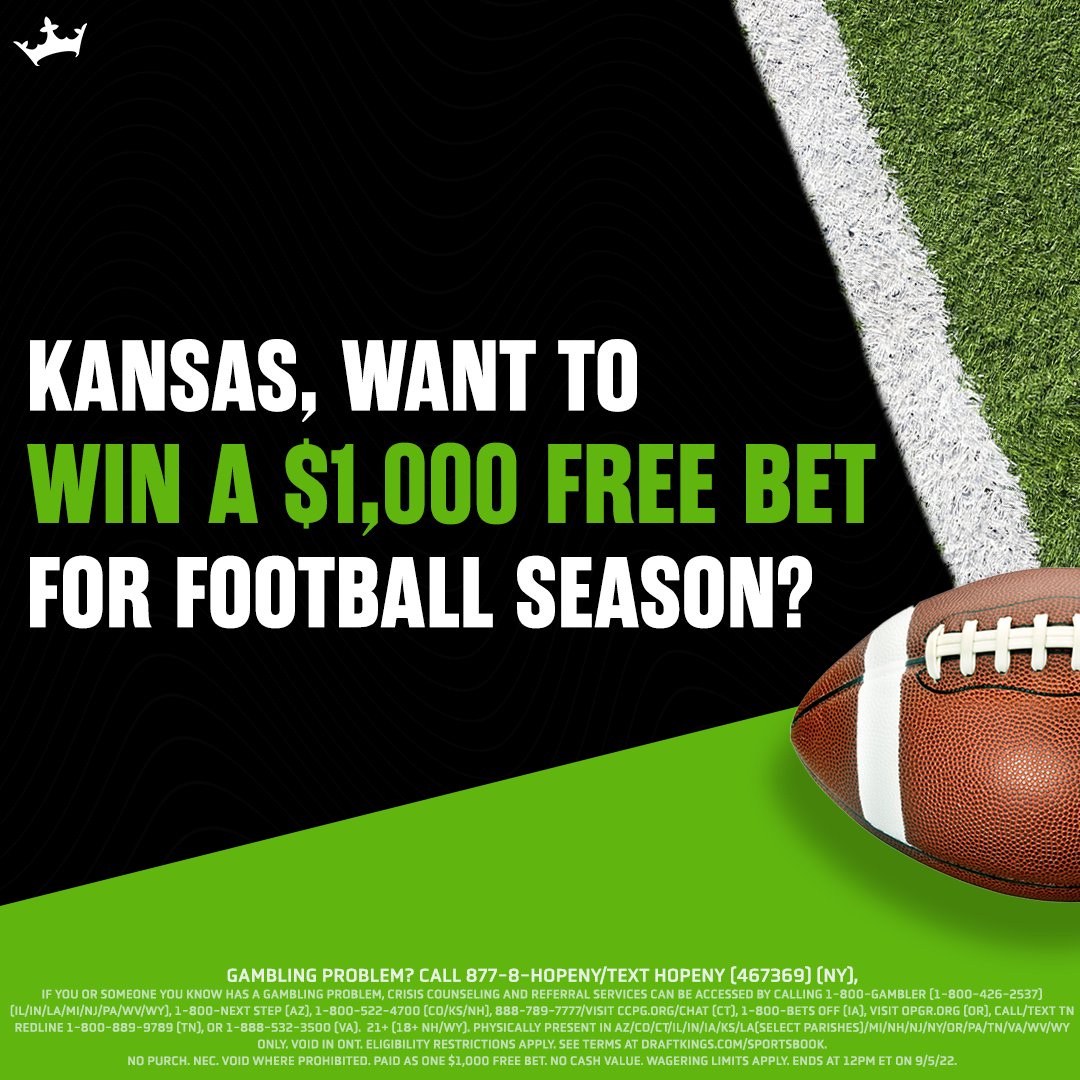 DKSports's tweet photo. How does a $1,000 free bet to kickoff football season sound?
Follow these steps to enter for a chance to win. 

 1⃣ Retweet this post
 2⃣ Follow us 
 3⃣ Comment your pick to win the Super Bowl this season 

Rules: https://t.co/vZKGCLph9p https://t.co/4Bz8Zlr2em