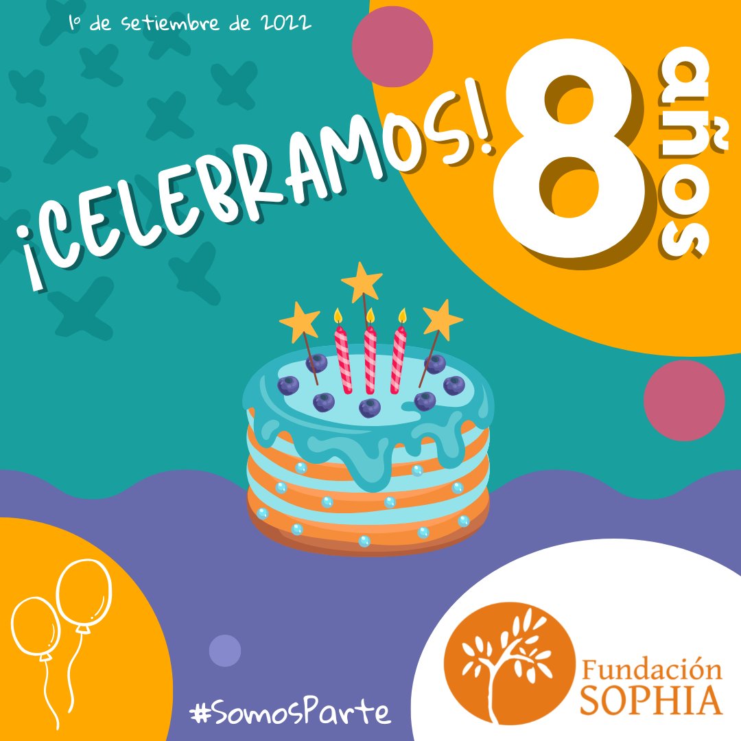 fundsophia's tweet photo. ¡Felices 8 años y un gracias enorme a todos los que #SonParte, a los que trabajan y construyen, los que confían y los que hacen posible esta red de colegios católicos! Seguimos en el camino de construir una #educacióndecalidad #paratodos 🎉🎂 https://t.co/t4SvuBlm5L