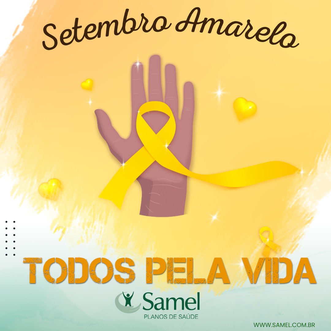 OficialSamel's tweet photo. Todos nós devemos atuar ativamente na conscientização da importância que a vida tem e ajudar na prevenção do suicídio, tema que ainda é visto como tabu. É importante falar sobre o assunto e esclarecer que a vida sempre vai ser a melhor escolha.
#samel #setembroamarelo https://t.co/PJsQ8bVb4Z