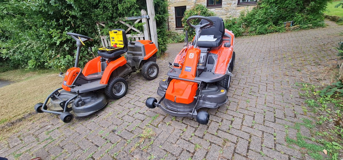 ddhexham's tweet image. Recent sale of a Husqvarna R214TC to a customer in hexham after putting their old rider in part exchange!