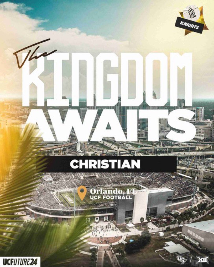 ChristianP2024's tweet photo. Appreciate the love from the bounce house @CoachWilliams_7 @ColeHeard_UCF @UCF_Recruiting @CoachGusMalzahn @UCF_CoachMoore https://t.co/NwLrvMnCUX