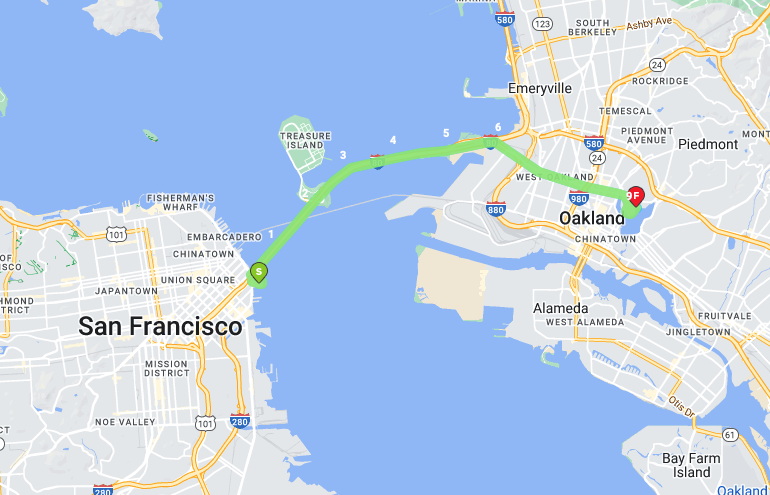 WrightMusic's tweet photo. Ride 2 of my virtual bike ride from Golden Gate Bridge to Time Square took me from Oracle Park in San Francisco across the bridge through Yerba Buena Island and ended at Adam's Point in Oakland by Lake Merritt. 2.897 miles to go. #proform #ifit https://t.co/Nuiqny2XsO