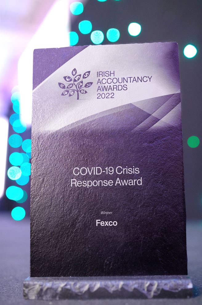 AccountancyIRL's tweet photo. Well done to @Fexcogroup on winning the COVID-19 Crisis Response Award! #AccountancyAwardsIRL https://t.co/LfCfbmyvY0