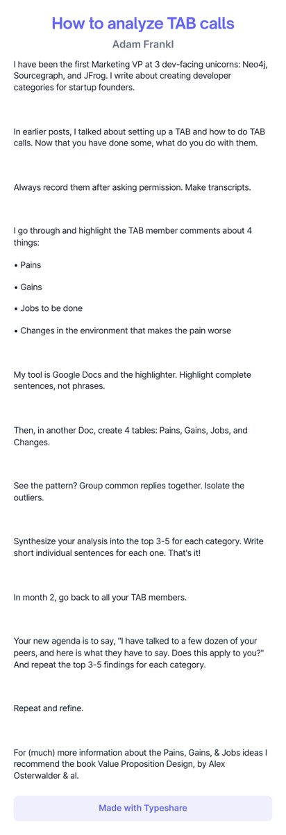 How to analyze TAB calls