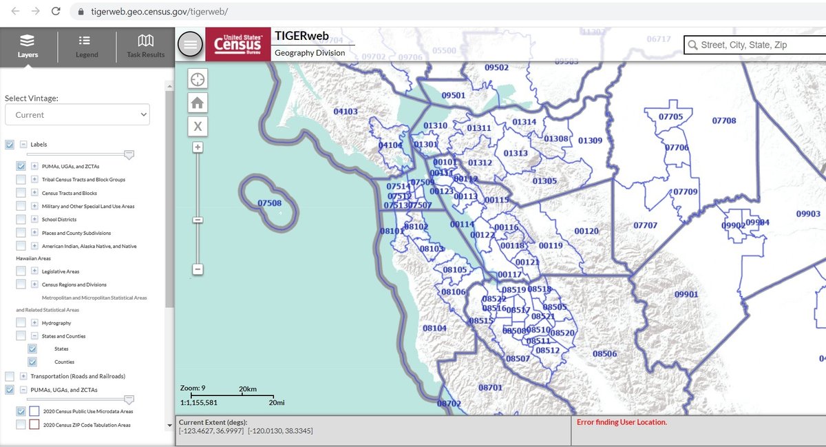 Census State Data Centers (@censussdc) on Twitter photo New Public Use Microdata Areas from <a href="/uscensusbureau/">U.S. Census Bureau</a> Geography. View PUMAs here: tigerweb.geo.census.gov/tigerweb/?utm_…
New PUMAs are included in 2022 vintage TIGER, to be used with 2022 v. datasets.
(Upcoming 2021 ACS still uses "2010 PUMAs")
thanks! h/t for pointing to this <a href="/charleypurvis/">Chuck Purvis @charleypurvis.bsky.social</a> New Public Use Microdata Areas from <a href="/uscensusbureau/">U.S. Census Bureau</a> Geography. View PUMAs here: tigerweb.geo.census.gov/tigerweb/?utm_…
New PUMAs are included in 2022 vintage TIGER, to be used with 2022 v. datasets.
(Upcoming 2021 ACS still uses "2010 PUMAs")
thanks! h/t for pointing to this <a href="/charleypurvis/">Chuck Purvis @charleypurvis.bsky.social</a>