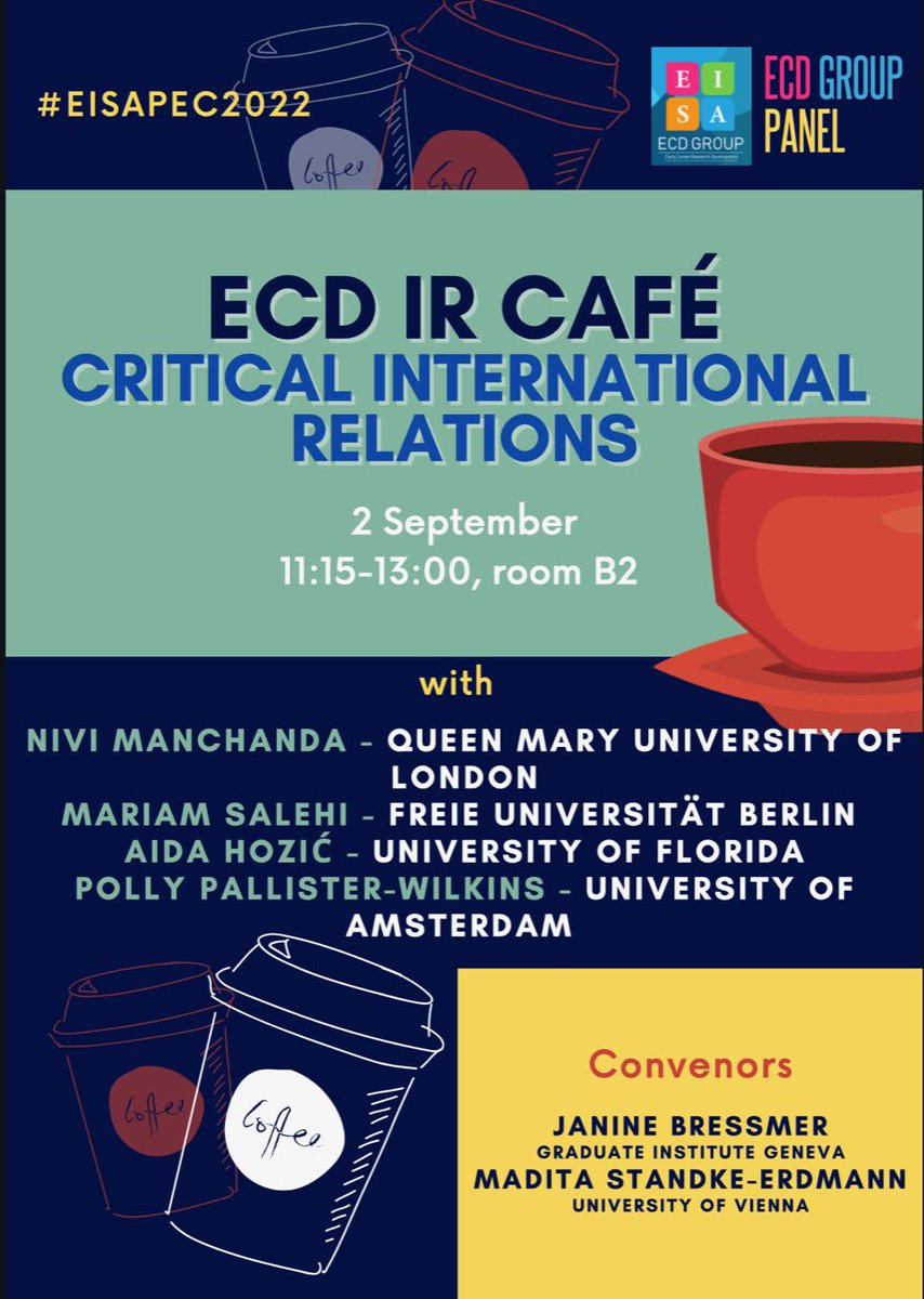 ECD_EISA's tweet photo. Thank you for attending today's welcome reception in such numbers! It was great to meet everyone in person. 
See you tomorrow at the ECD panels! #EISAPEC22 w/@samarjitghosh @JEBressmer @erdfraeuleinMa @FlaviaLucenti &amp; our new ECD members! @BuraiErna @amna_kaleem @europeanisa https://t.co/s8b1UQc1LY