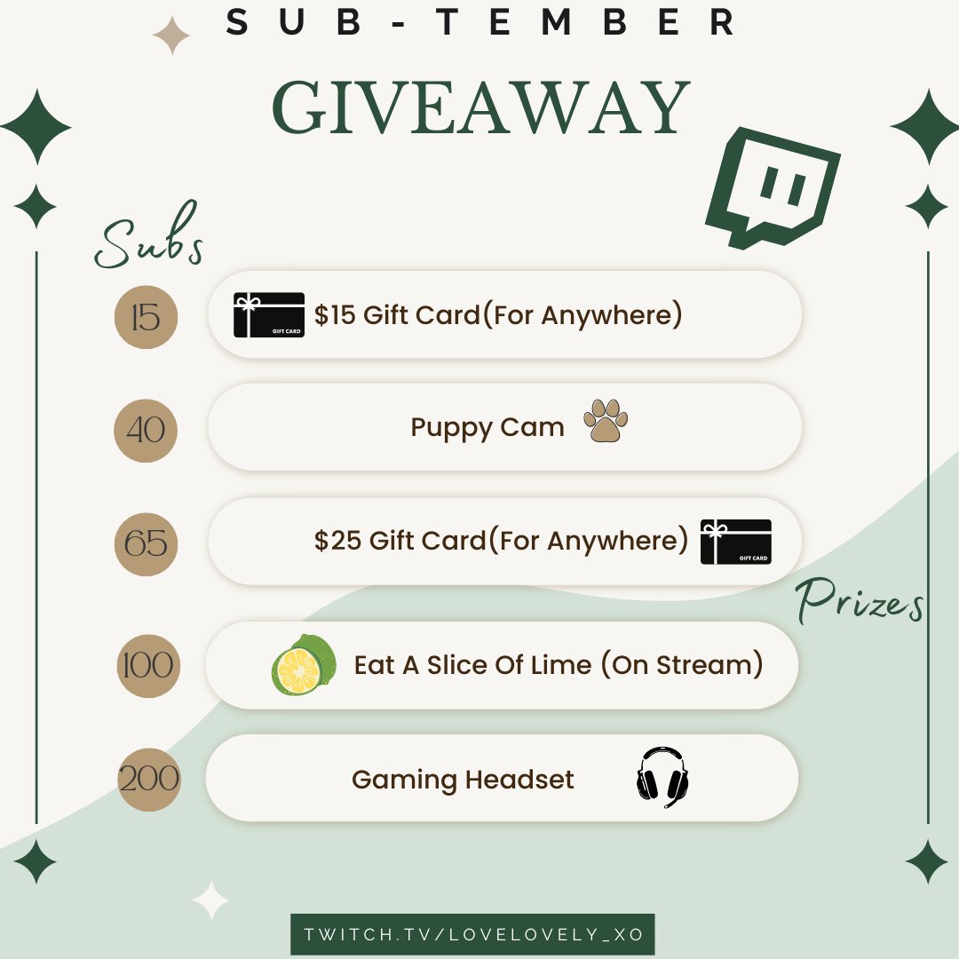 lovelovely_xo's tweet photo. SUBTEMBER!!! My loves decided to do a little fun sub event for the month #substember #TwitchStreamers #twitchaffiliate #twitchgirls https://t.co/cxAv50Li3q