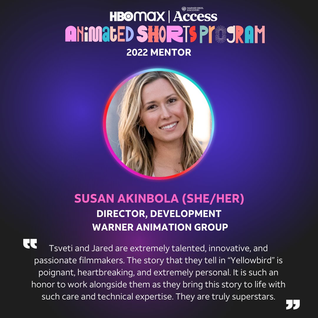 WBDAccess's tweet photo. Read what their exec mentor had to say about the short.
@HBOMax @WBDAccess
#Animation #Yellowbird #AdultAnimation #PrimetimeAnimation #HBOMaxAnimatedShortsProgram #WarnerBrosDiscovery #WBD #WBDAccess #InclusionMatters #RepresentationMatters https://t.co/gKYxbGFHmx