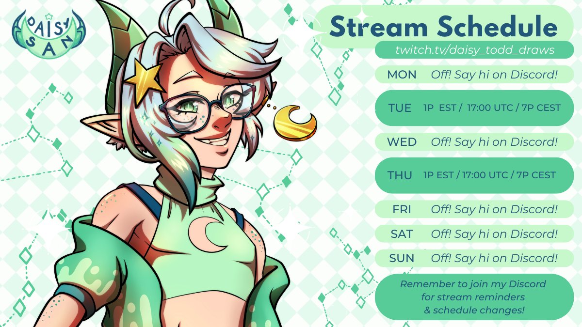 grim_vestige's tweet photo. Tweaking my stream schedule a bit going forward! We're moving it up 1hr, starting at 1pm EST rather than 2pm~! 💖 https://t.co/5UGD3cLWHw