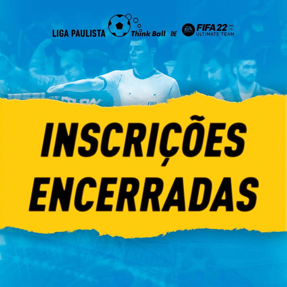 ethinkball's tweet photo. Inscrições encerradas ⚠️ Dia 5 começam as partidas da Liga Paulista Think Ball de FIFA Ultimate Team ⚽️🎮

#LigaPaulistaThinkBallFIFAUltimateTeam #eThinkBall #ThinkBall #eSports https://t.co/PvHlx0Nvig