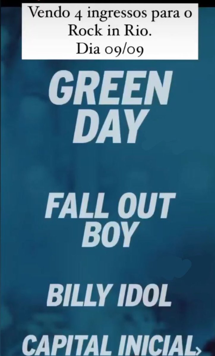 vaanessadays's tweet photo. Vendo #RockinRio2022 #RockInRio #rir #rock #greenday #greendayrir https://t.co/IMYAgaP8dX