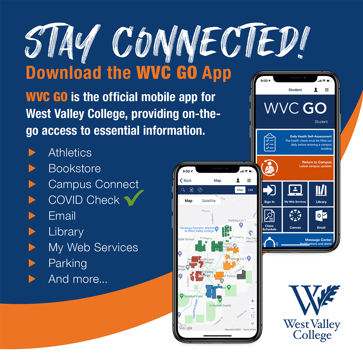 West Valley College on Twitter "Download the WVC GO App today to stay