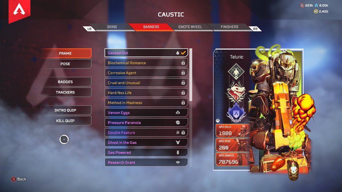 Teluric's tweet photo. Boom! Thats 200 #wins with my boy Caustic #ApexLegends #XboxShare https://t.co/1b2OLXfxdC