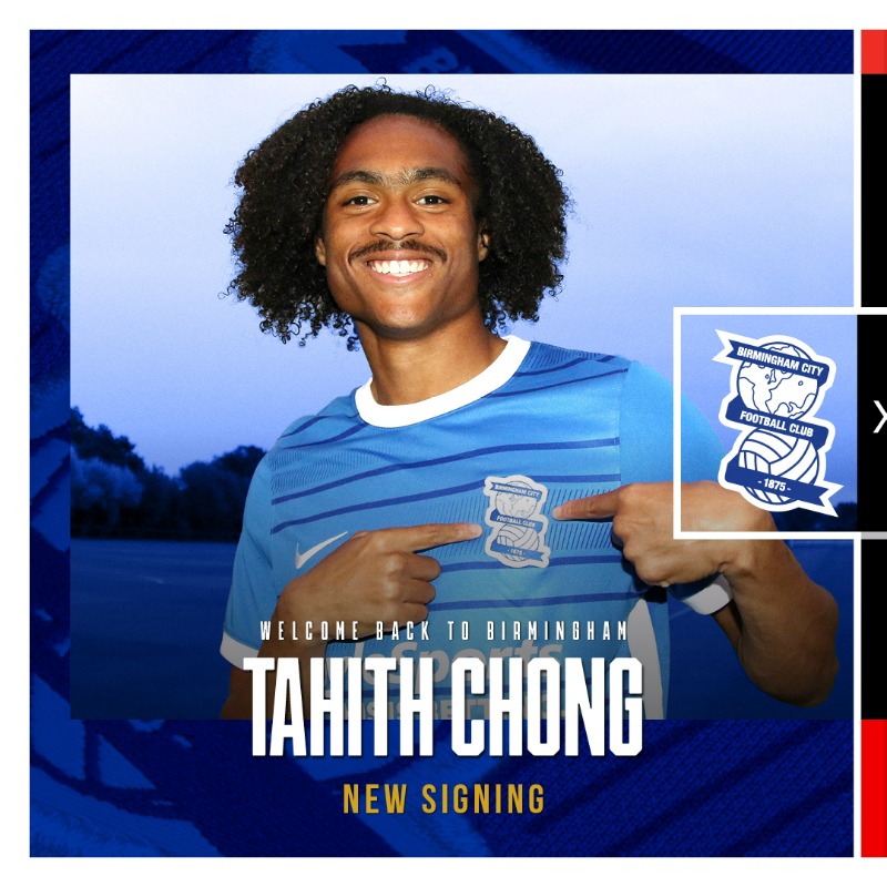 BCFC's tweet photo. Blues are delighted to announce the permanent signing of @TahithC! 🙌🔵