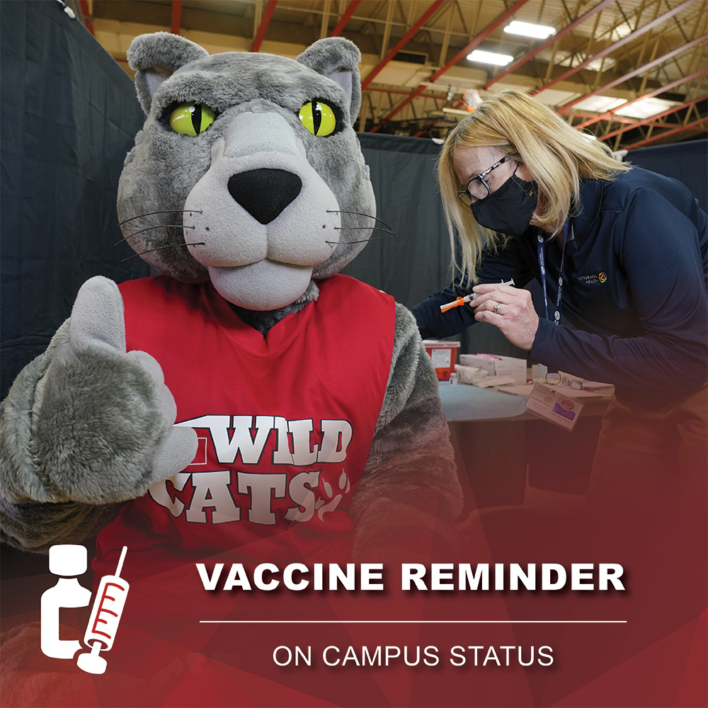 CCAC's tweet photo. Just a reminder, Wild Cats - if you are participating in on campus classes this fall semester, you must show proof of vaccination status. If you have any questions, or to read the full details, visit https://t.co/3axWKL0iCp.
#StaySafe #VaccinationStatus #Reminder https://t.co/Z8kyyqxchz