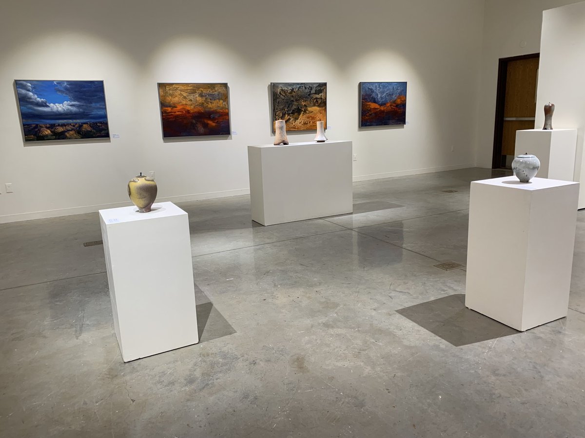 PrezBlackhurst's tweet photo. I’m blown away by the talent of @MSUMoorhead’s School of Art faculty. See their work on display now in the Dille Center for the Arts gallery. #DragonPride #DragonsCreate https://t.co/9W7Ymf1JnC