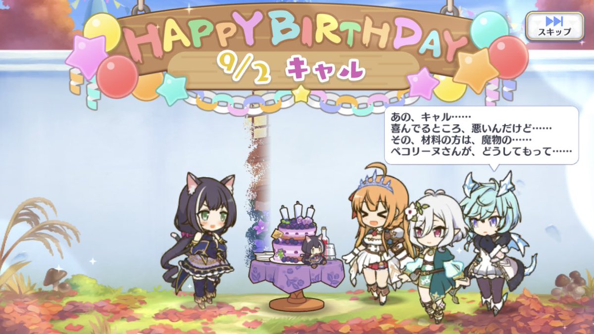 誕生日だよキャルちゃんおめでとう!今日もかわいいね😆😆!! 