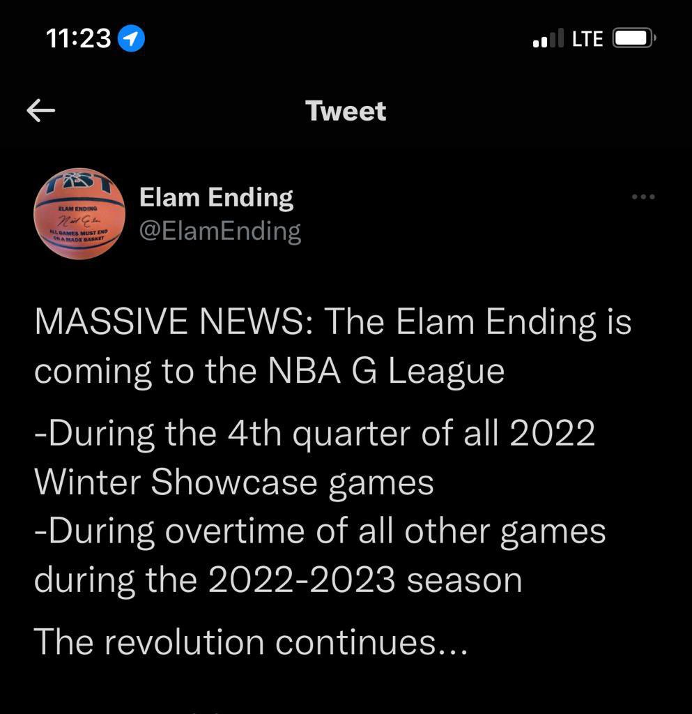 Stop calling me crazy!! Welcome to the Elam ending club <a href="/nbagleague/">NBA G League</a> 😛 🏀🇨🇦#targetscore 🔥 <a href="/CEBLeague/">CEBL</a>