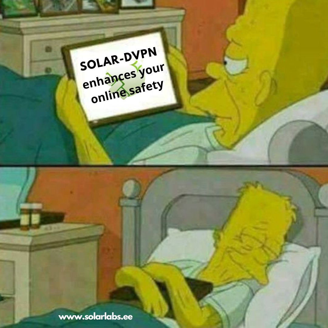 Idylove2019's tweet photo. How relaxed are you when it comes to online safety? 🤔
@solarlabs_team #dVPN enhances your online safety by using modern advanced protocols that do not impact the speed and reliability of your Internet connection.

Stay protected!

🔗 https://t.co/wl4Vn1K74X

#privacy #solardvpn https://t.co/zuwZeBBINj