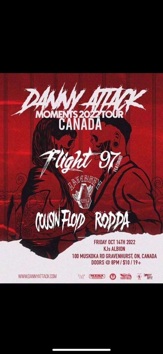 Playing a couple shows next month in Barrie and Gravenhurst with <a href="/Danny_Attack/">Danny Attack</a> and Flight 97 

#Barrie #Gravenhurst #livemusicontario #ontariobands #localmusic #letsparry