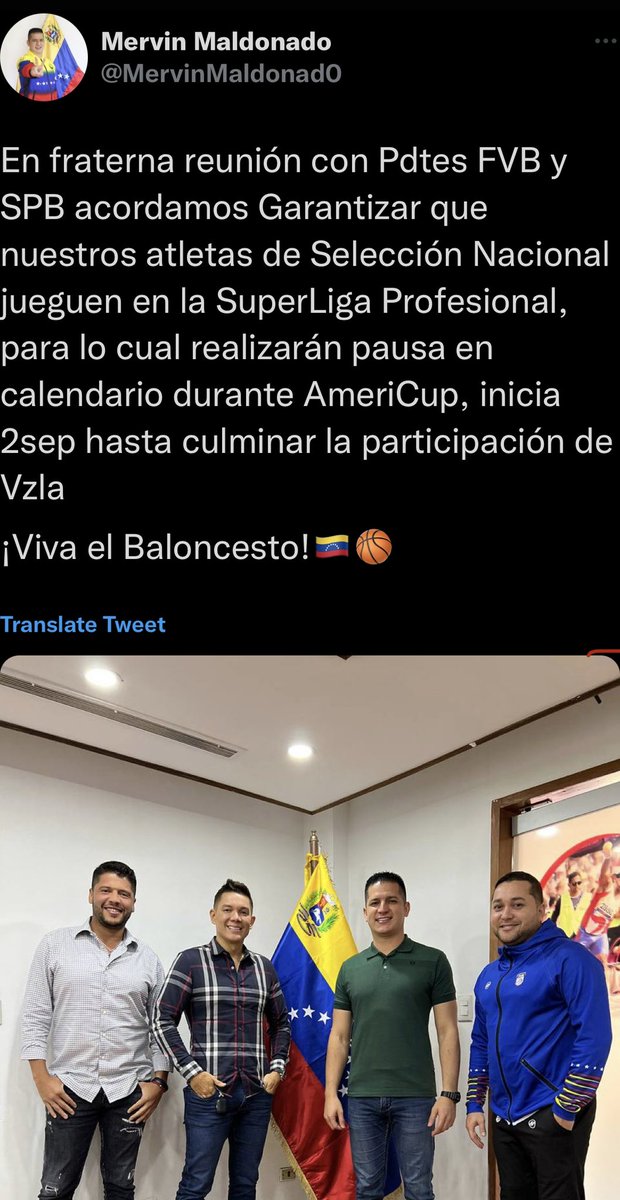 24MCarrera's tweet photo. Muchisimas gracias🙏🏽 todo por la mejora de nuestro baloncesto❤️🇻🇪 https://t.co/2U8t4R7QFN