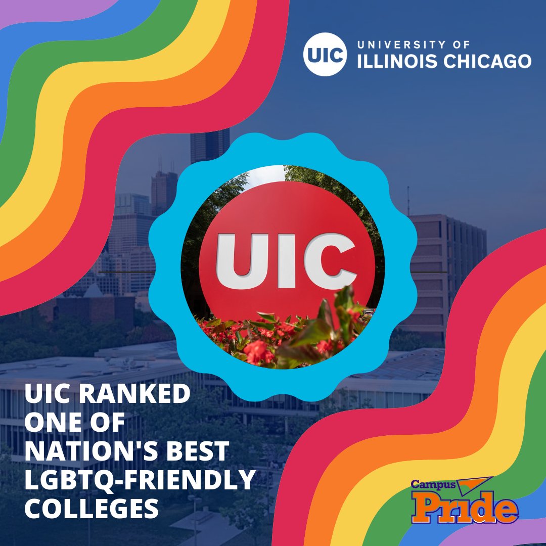 <a href="/thisisUIC/">University of Illinois Chicago</a> is named as one of the nation's top 40 LGBTQ-friendly college campuses by <a href="/campuspride/">Campus Pride</a>! Read more: bit.ly/3RpoLUv