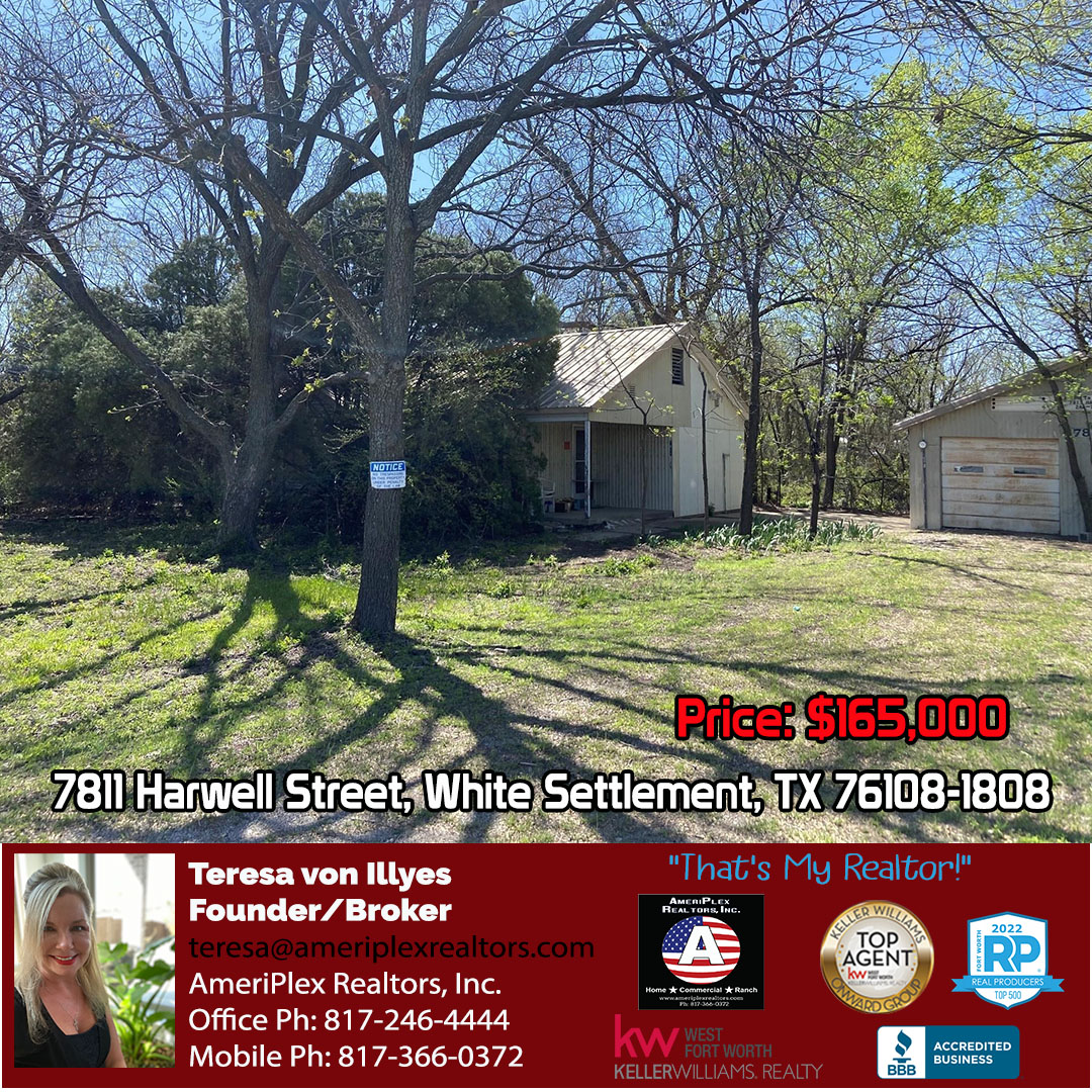 teresaillyes's tweet photo. Property was used as a tax office for many years. It has a lot of potential and is situated in a good location next to other businesses. https://t.co/N1lv1U7721 
#CommercialPropertySaleinWhiteSettlementTexas 
7811 Harwell Street, White Settlement, TX 76108 https://t.co/j9S6i5qOZ4