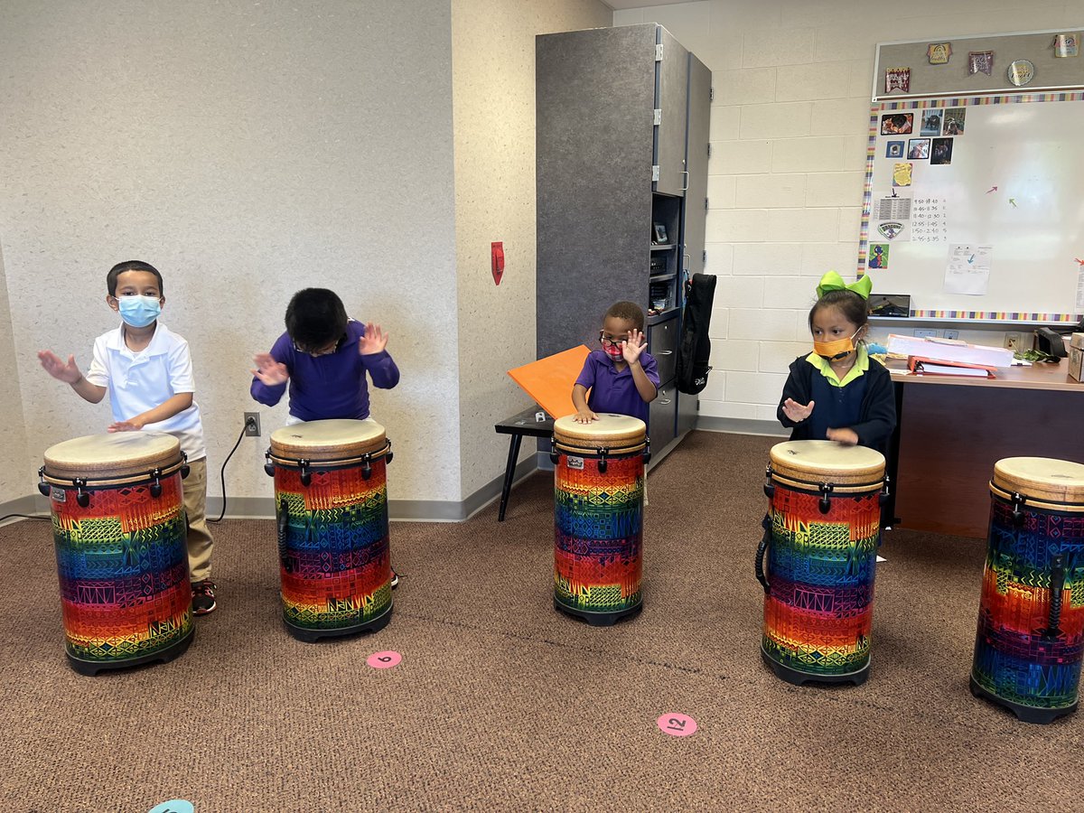 Look at these <a href="/FarmerDragons/">Farmer Elementary</a> playing Non-Pitched Percussion instruments and exploring their four voices!