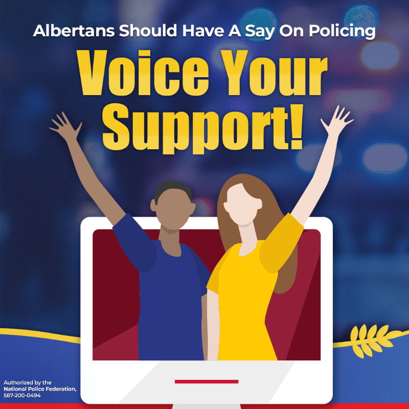 KeepAlbertaRCMP's tweet photo. Act now! Send a letter of support for the Alberta RCMP by signing up today.