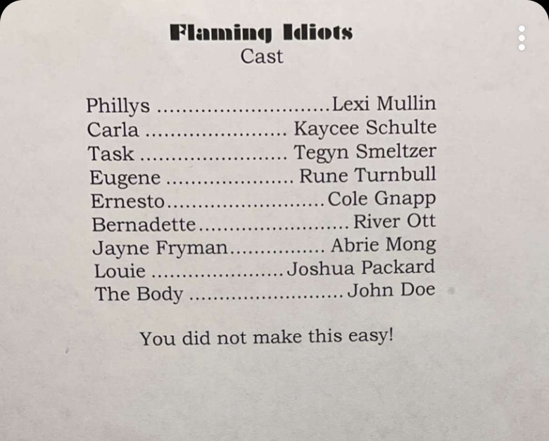 DHS_TROUPE184's tweet photo. Congrats everyone who made it onto the cast list! https://t.co/9VVQe1Bn4Q