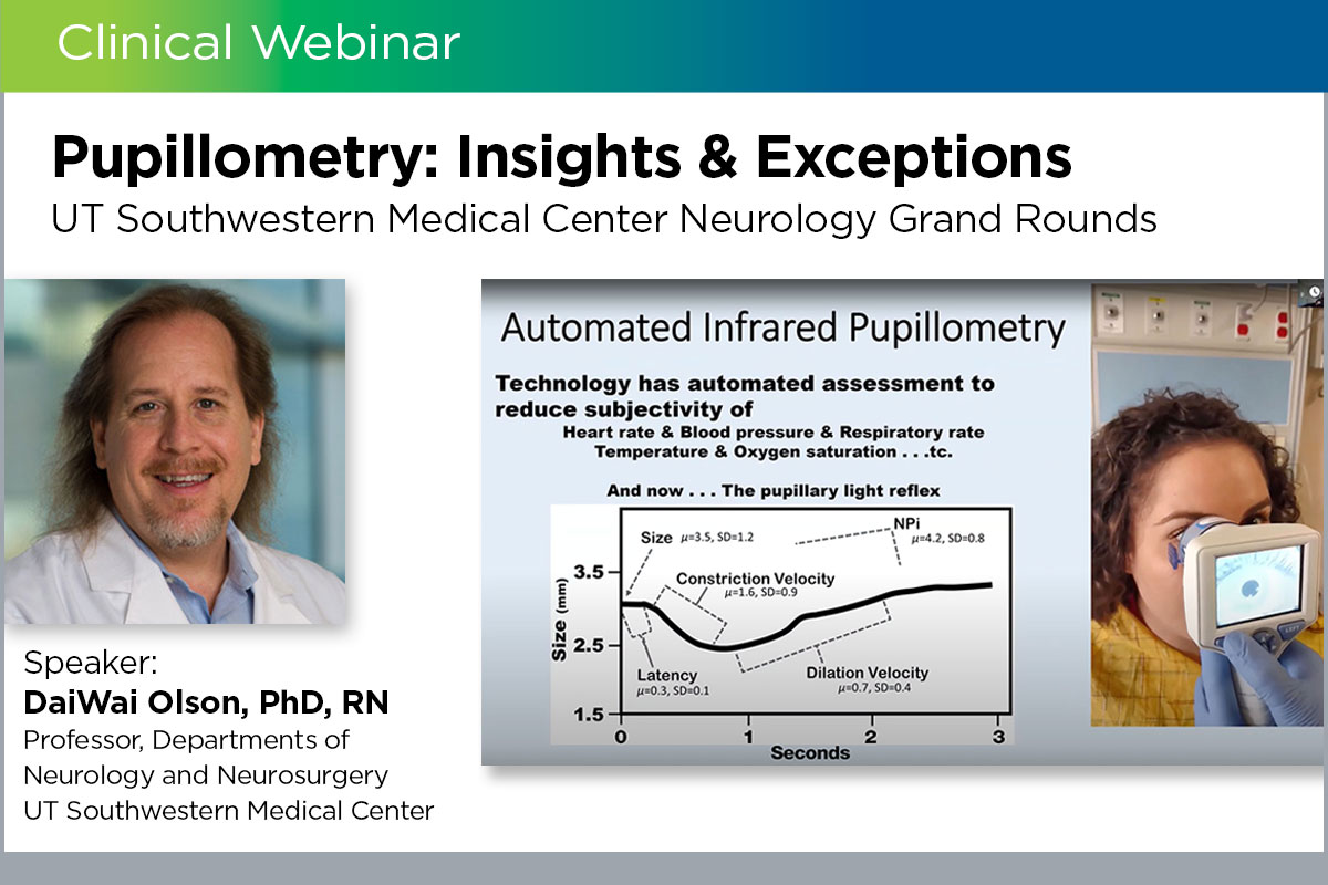 NeurOpticsInc's tweet photo. “Humans are just not good at evaluating pupils. In fact, the data shows we’re quite bad at it–but machines aren’t.” @DaiWaiOlson #EverySecondCounts #Pupillometry #NeurOptics #NeuroNurses #NurseTwitter #NPi
Watch @UTSWNews's #GrandRounds replay: https://t.co/zamorzy4cA https://t.co/EeWpOrxZrp