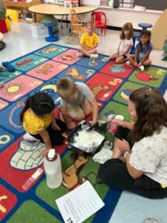 MsSarahPreKCMES's tweet photo. Mathematicians, scientists and chefs in the making in our Pre K as we made our own yellow play doh today, while wearing yellow 💛 @CMESLions #ROAR https://t.co/HmKK1ZNwAd