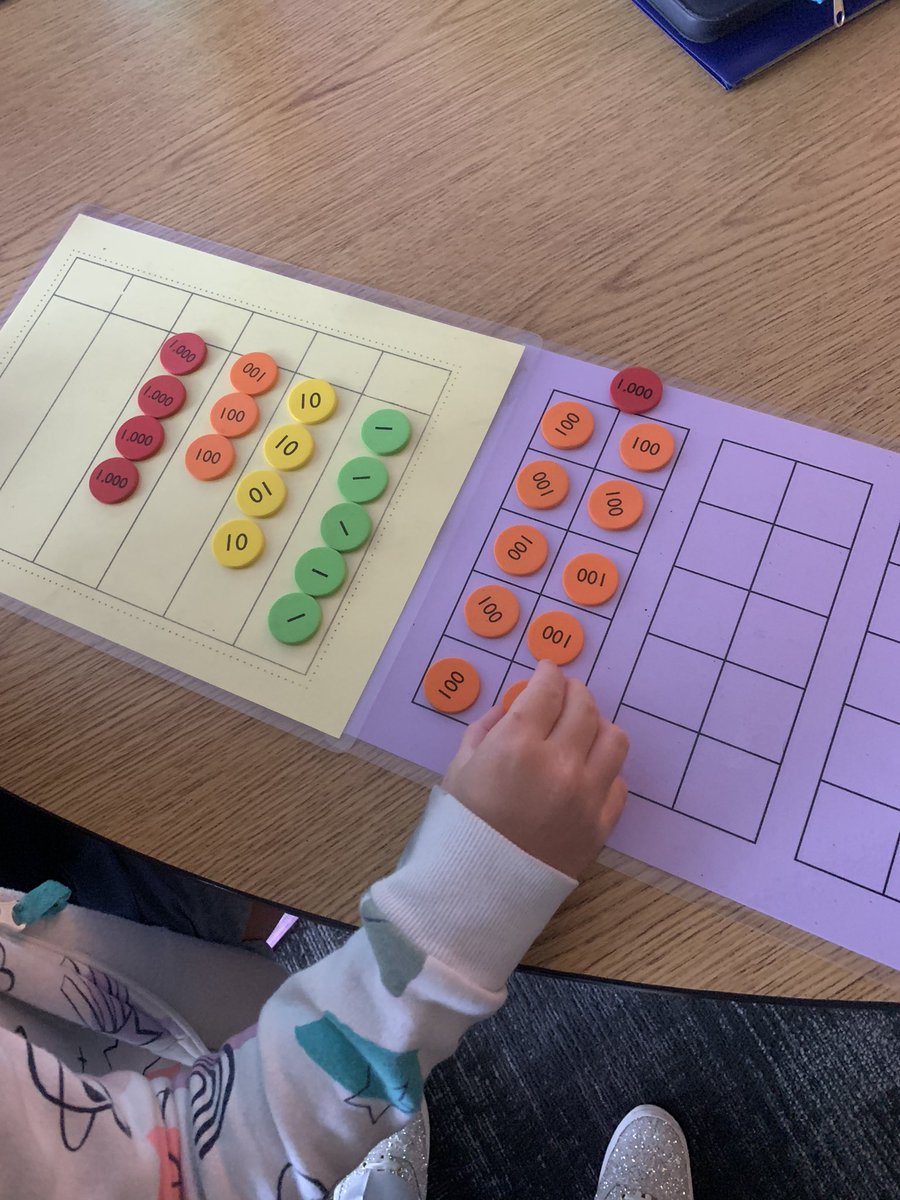 CindyYJKim's tweet photo. What happens when you double up on amazing math tools - PV disks AND 10 frames?! You get double the impact - connections and depth of understanding! So impressed with these 3rd gr STs @Independence_ES @MrsKerstenIES being organized mathematicians! @KISDMathSquad #MathKISD https://t.co/wEXulry7Iu